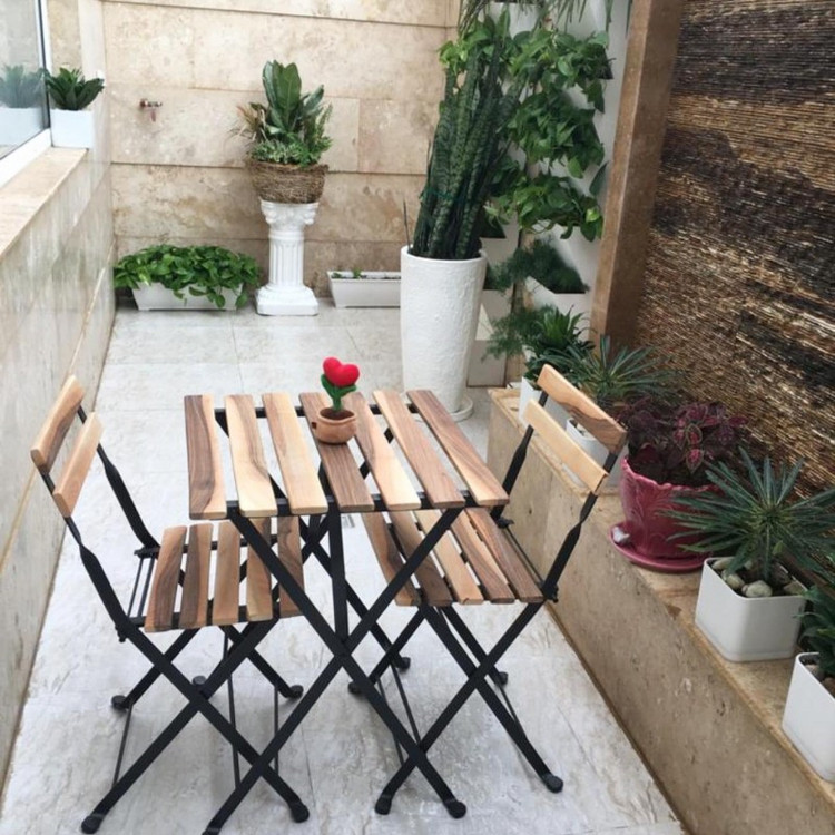 ست میز و صندلی تاشو چوبی، کمجا و شیک (پکیج اقتصادی )