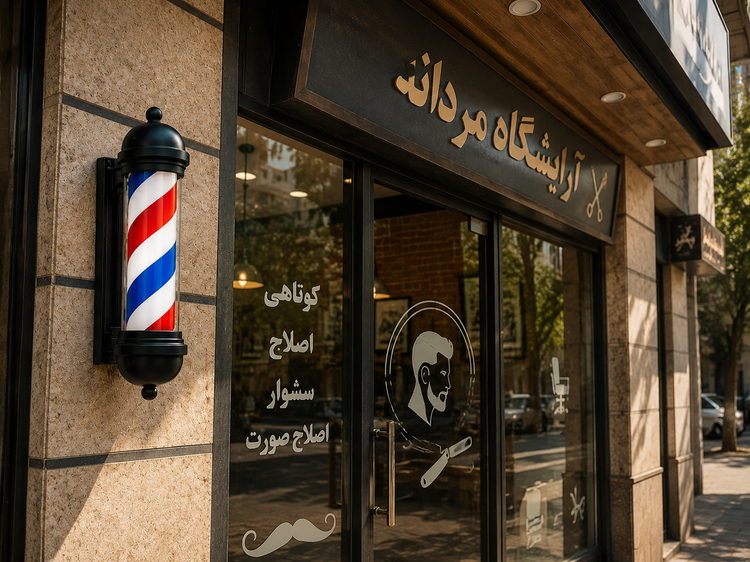 باربر پل آرایشگاهی 80 سانتیمتری | چراغ سردر آرایشگاه